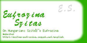 eufrozina szitas business card